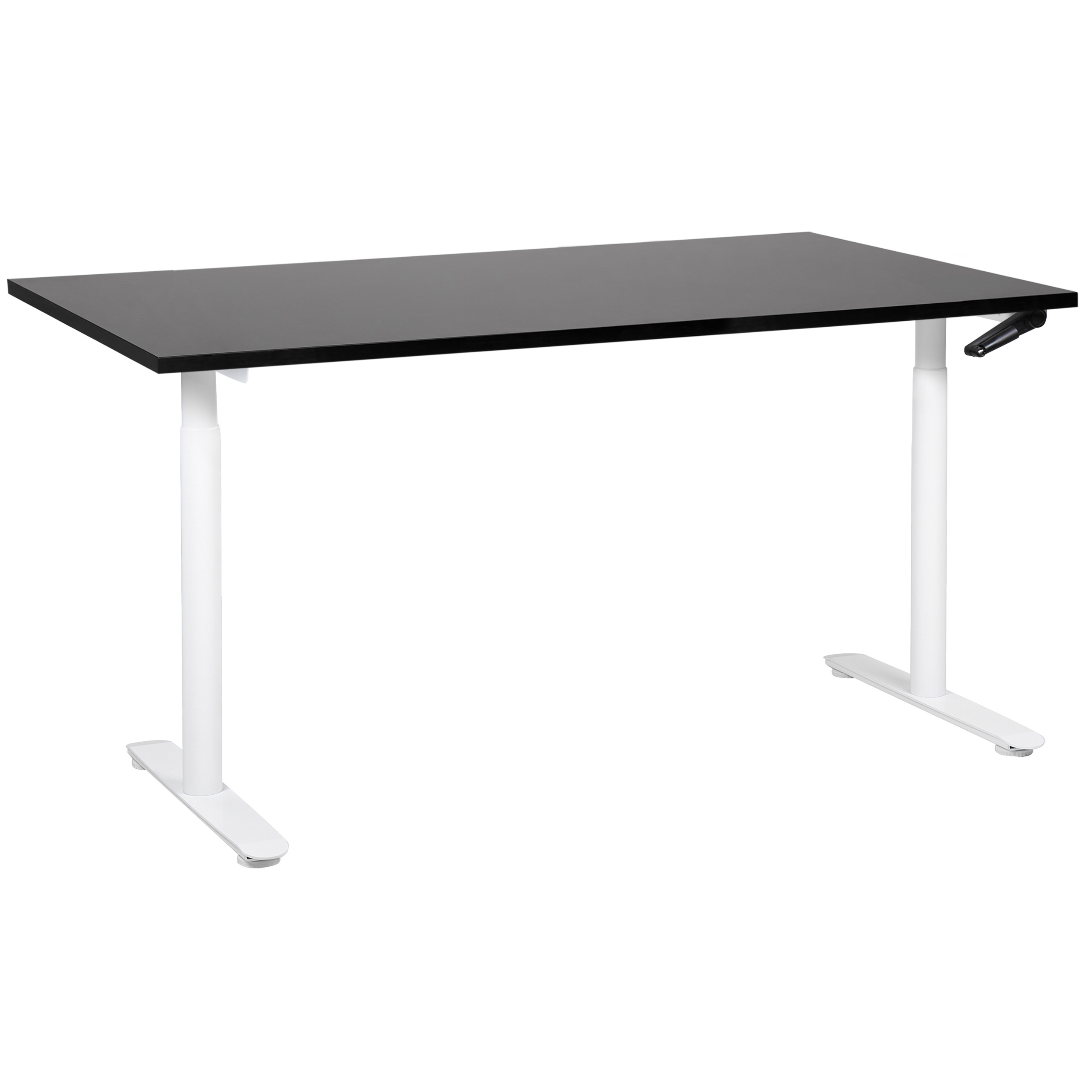 Manuelt justerbart hæve sænkebord DESTINAS 160 cm 72 cm Sort/hvid