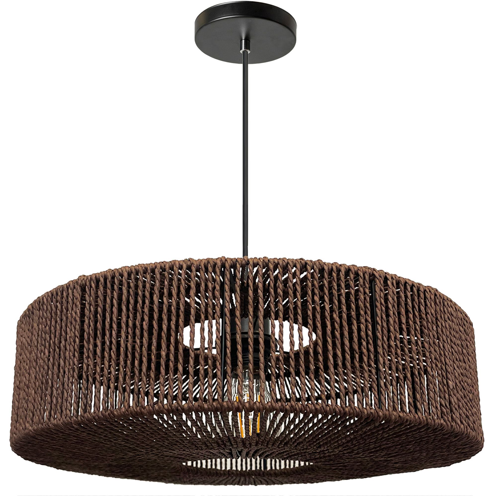 TOOLIGHT hængende loftlampe APP1295-1CP BOHO Brun 40x40x12,5cm