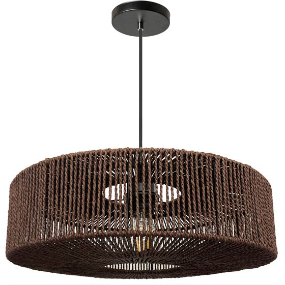 TOOLIGHT hængende loftlampe APP1295-1CP BOHO Brun 40x40x12,5cm