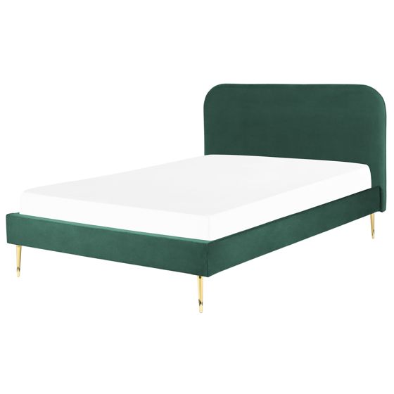 Seng Velour FLAYAT 140 x 200 cm Smaragdgrøn