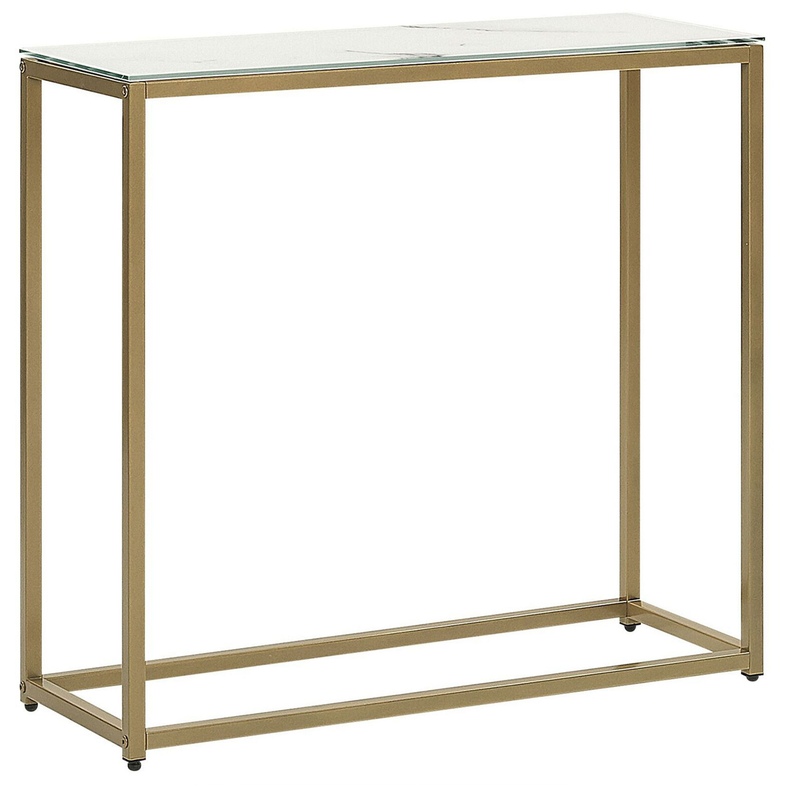 Konsolbord DELANO Hærdet glas Marmor/guld