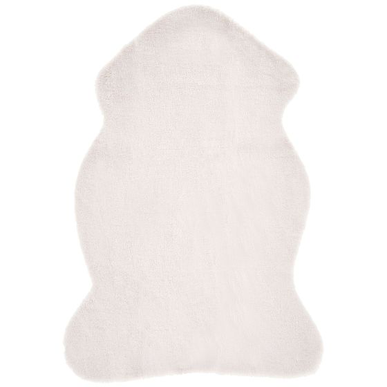 Tæppe af kunstpels UNDARA Cremehvid 60 x 90 cm
