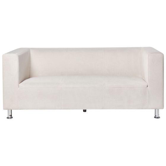 Sofa 3 personers FLORO Chenille Cremehvid