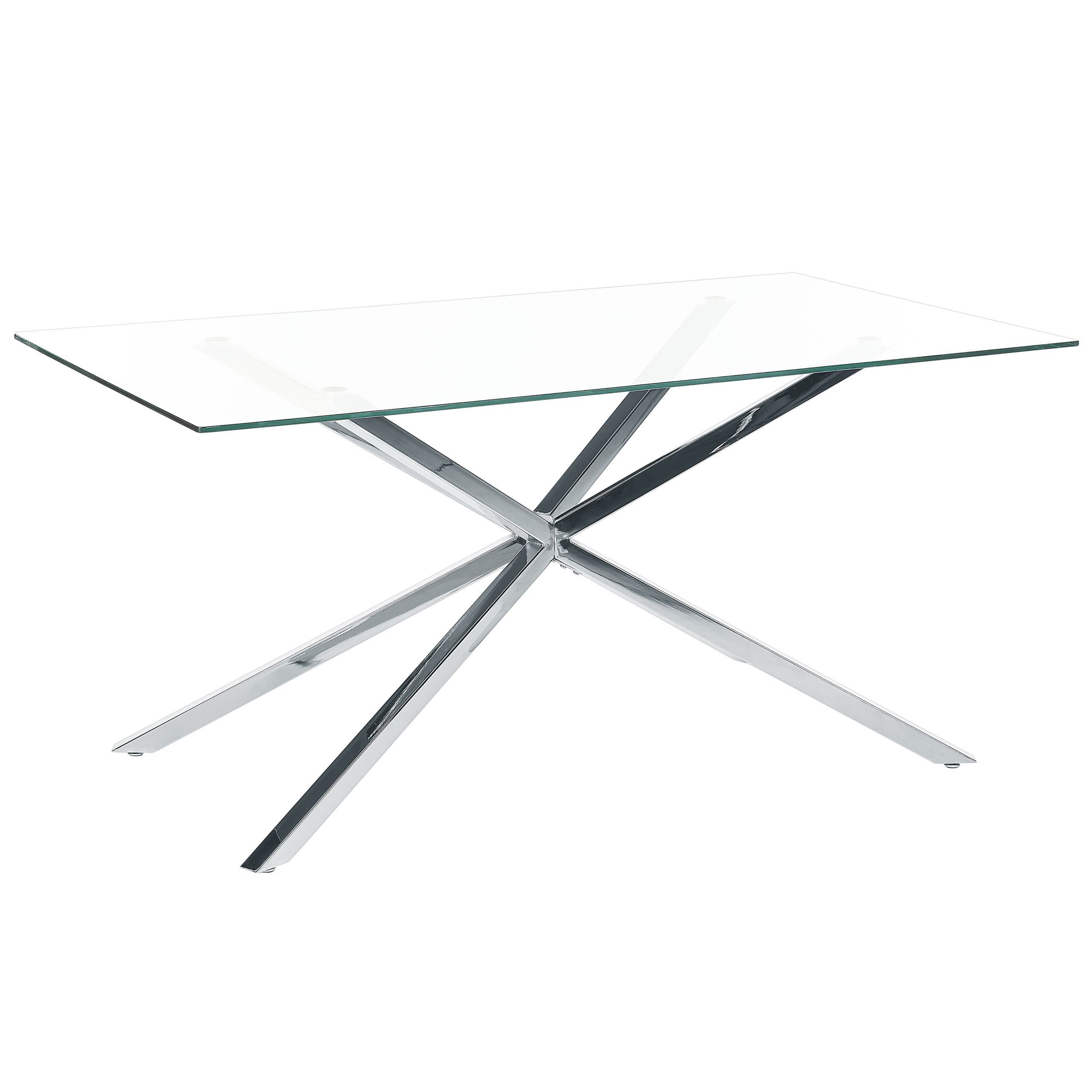 Spisebord CORA Sølv 160 cm 90 cm Hærdet glas