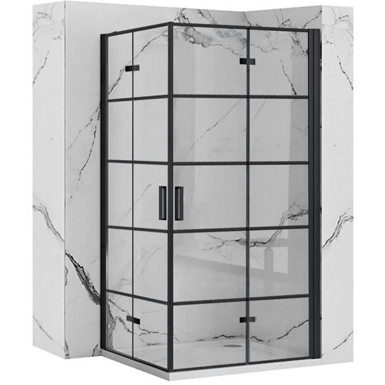 REA brusekabine MOLIER DOUBLE 100X100 Sort, 100x100x190cm