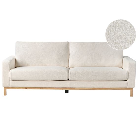 Sofa 3 personers SIGGARD Boucle Hvid