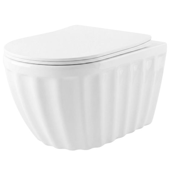 REA væghængt toilet Duo Tornado Hvid, 54x37x34,5cm