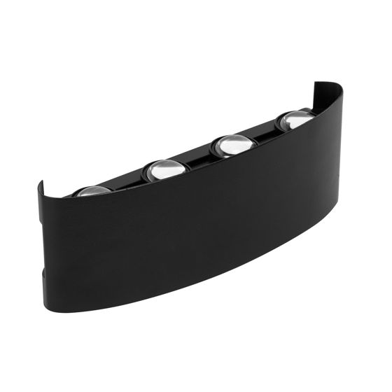TOOLIGHT facadelampe JNH041-8G sort, 4,5x20x8cm