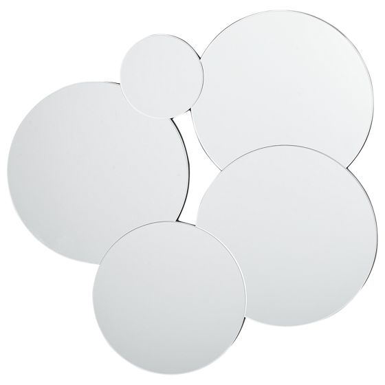 Vægspejl CLAIS 82 cm 80 cm Sølv