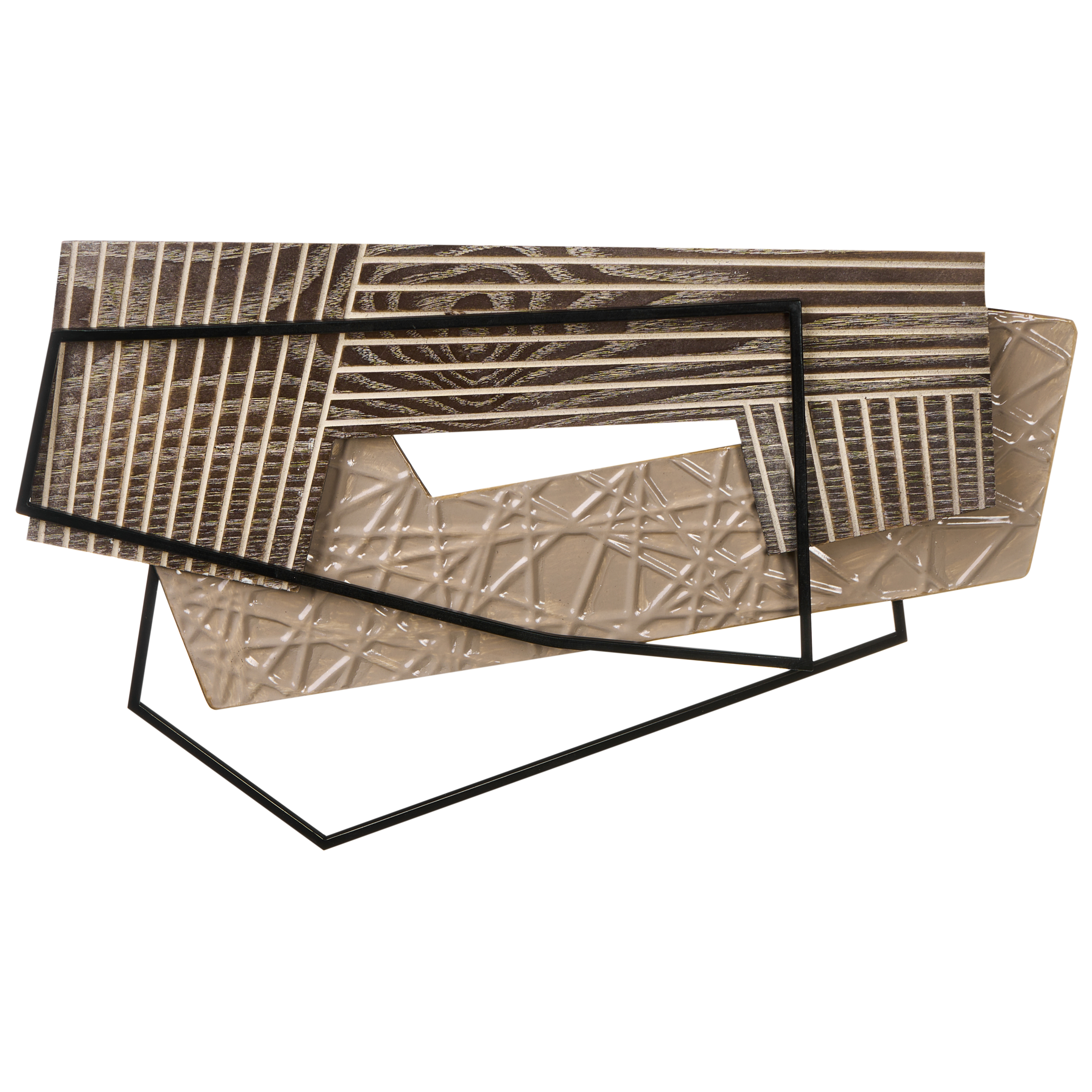 Vægdekoration ENNIS 36 cm Metal Brun