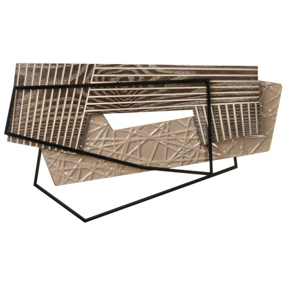 Vægdekoration ENNIS 36 cm Metal Brun