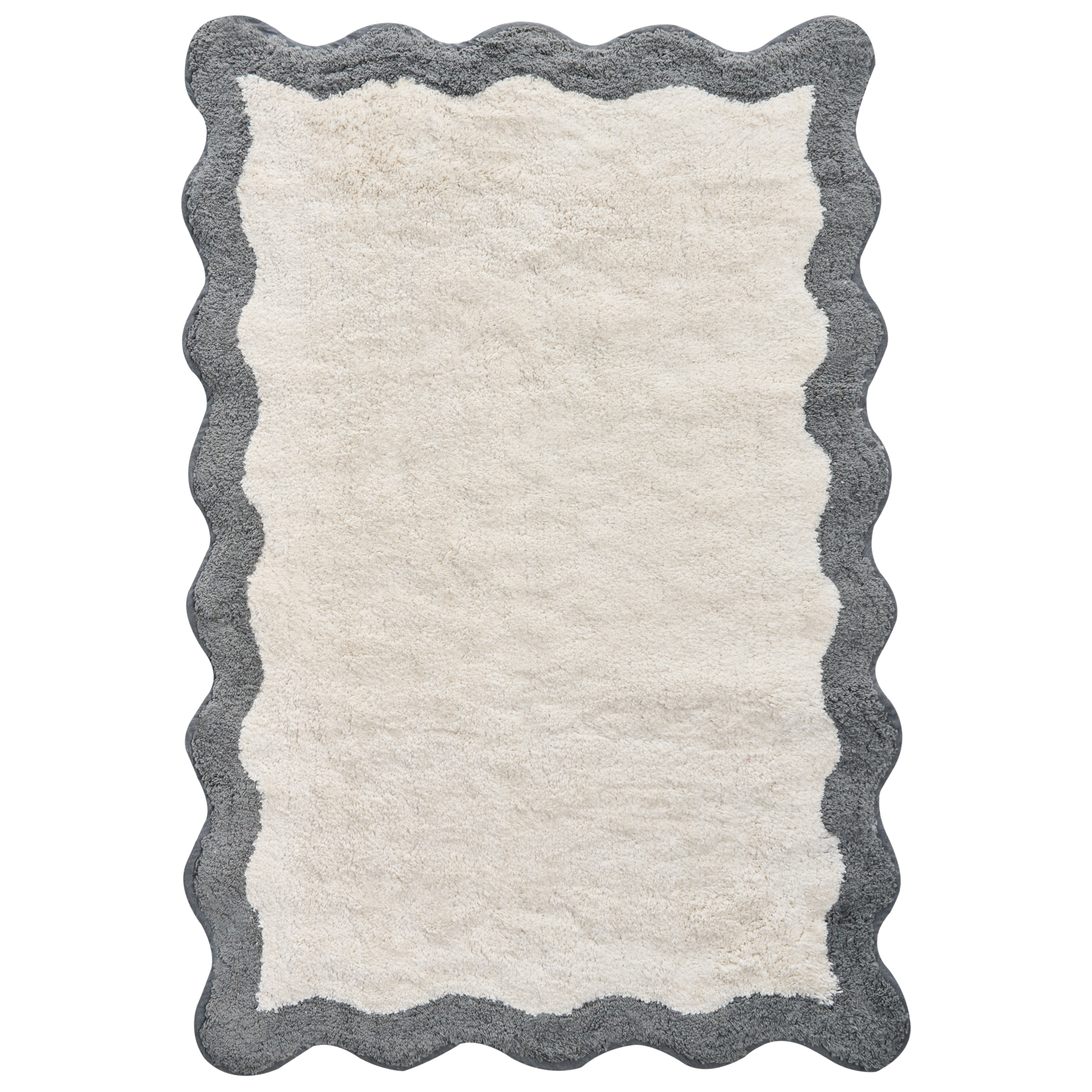 Bademåtte NANGAL Grå/beige 60 x 90 cm Bomuld