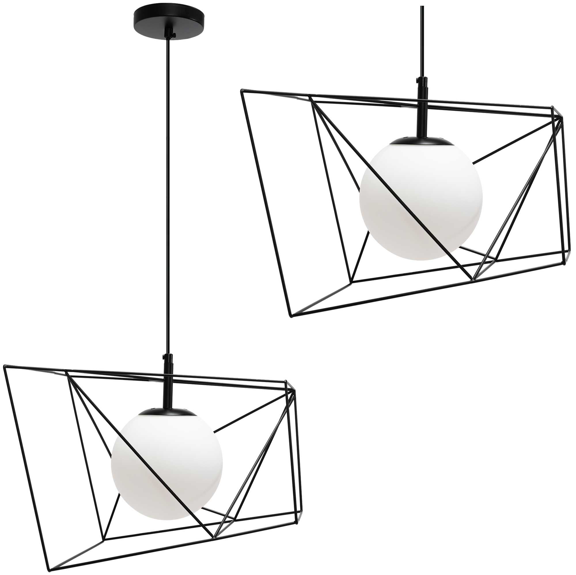 TOOLIGHT hængende loftlampe APP1022-1CP Sort 26x34x26cm