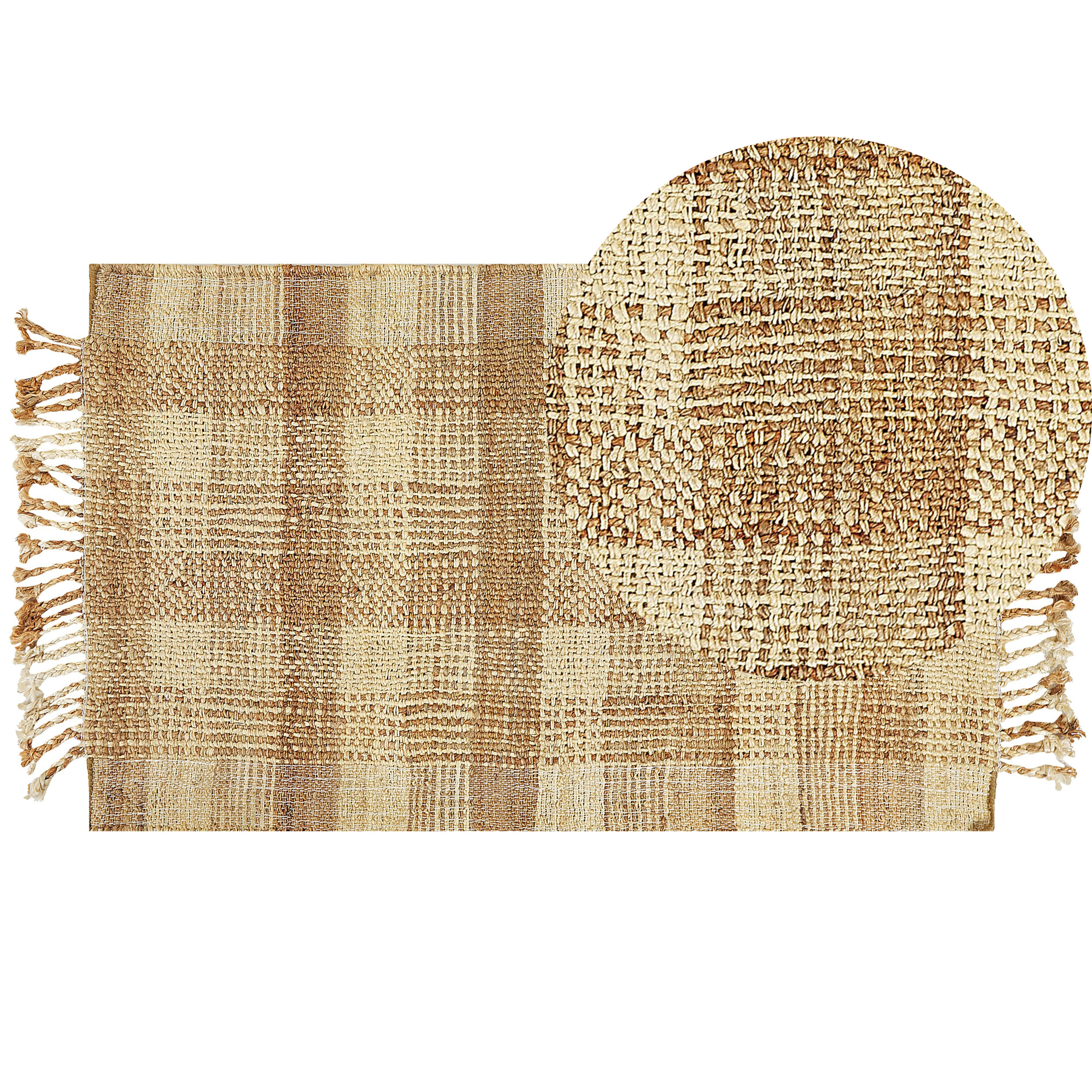 Gulvtæppe BERISSA Beige 80 x 150 cm Jute