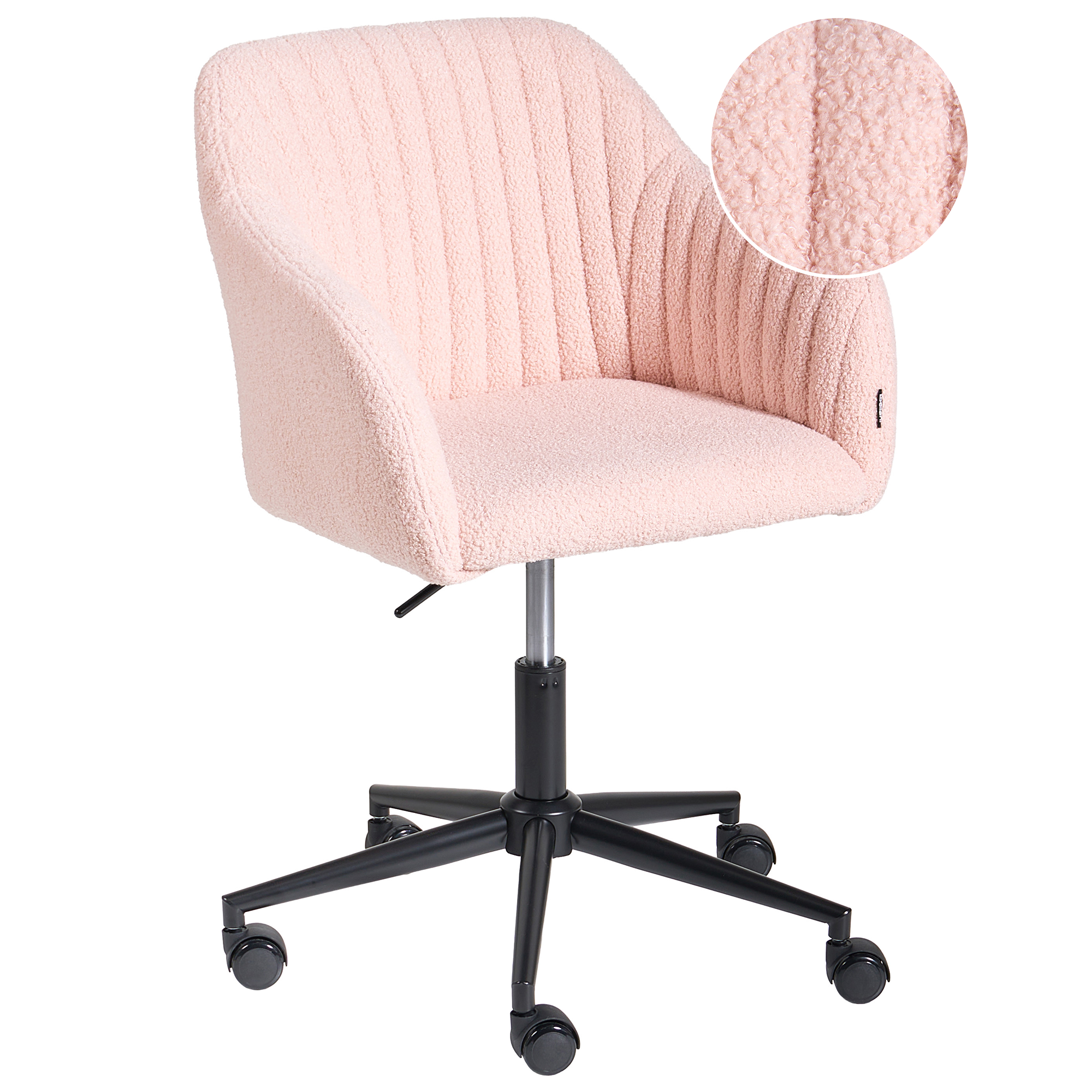 Skrivebordsstol VENICE Boucle Pastellrosa