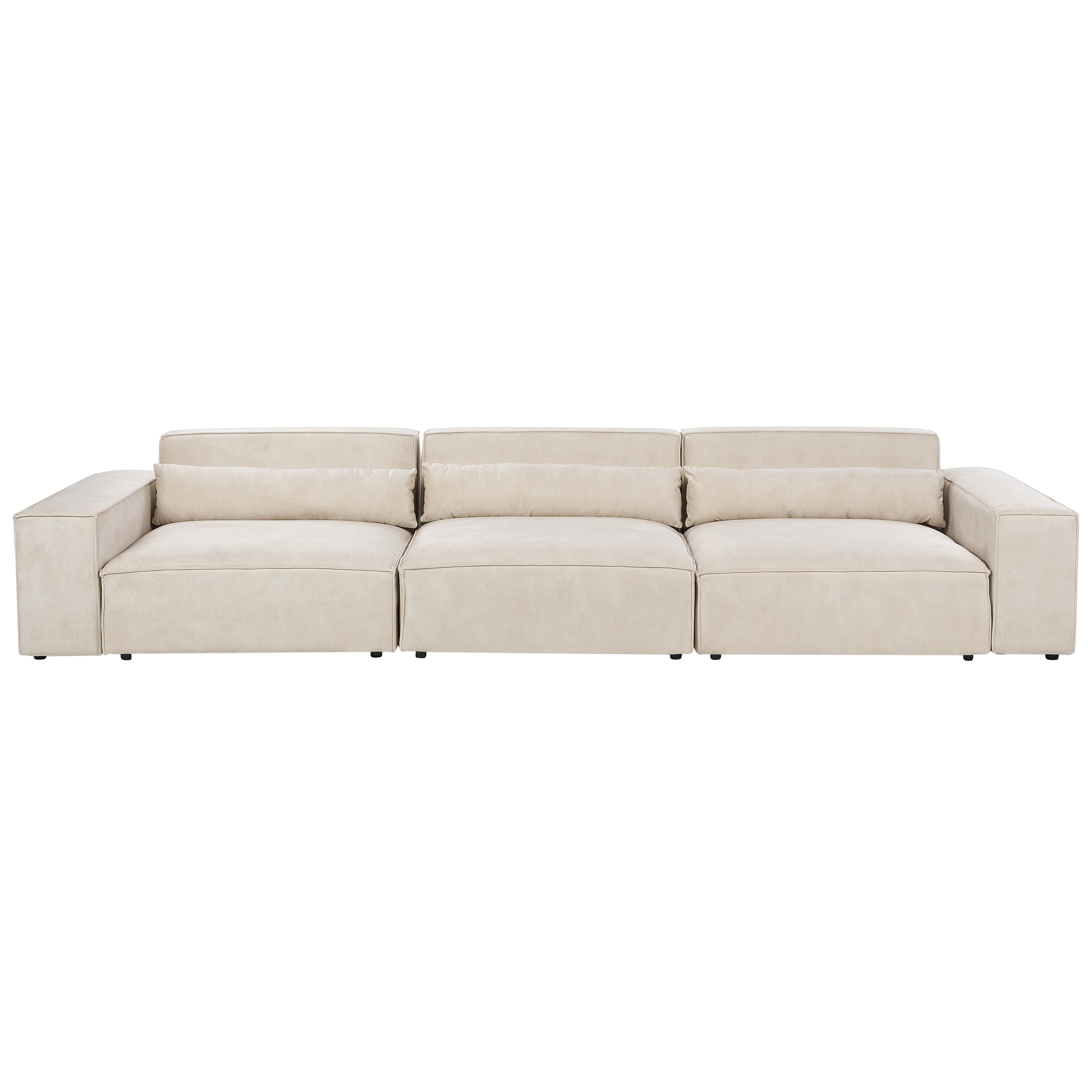 Modulsofa 3 personers HELLNAR Velour Lys Beige
