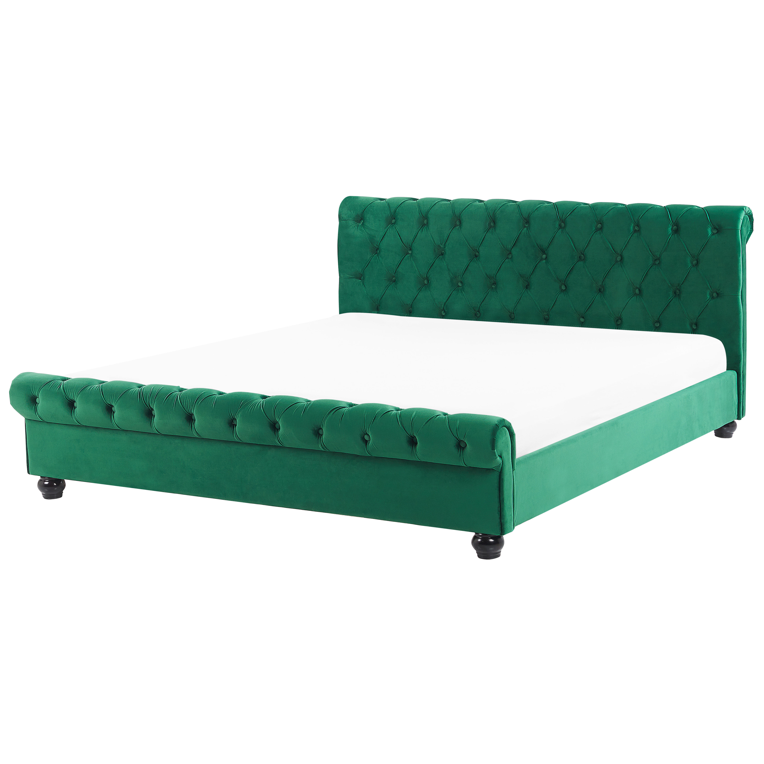 Vandseng Velour AVALLON 160 x 200 cm Smaragdgrøn