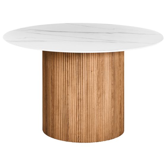 Spisebord ALBINA Hvid marmor 120 cm 120 cm