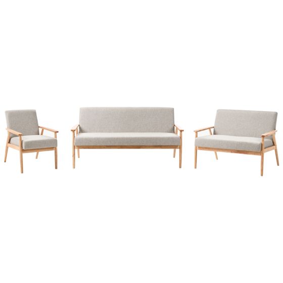 Sofasæt 6 personers ESRUM Lysebrun/grå