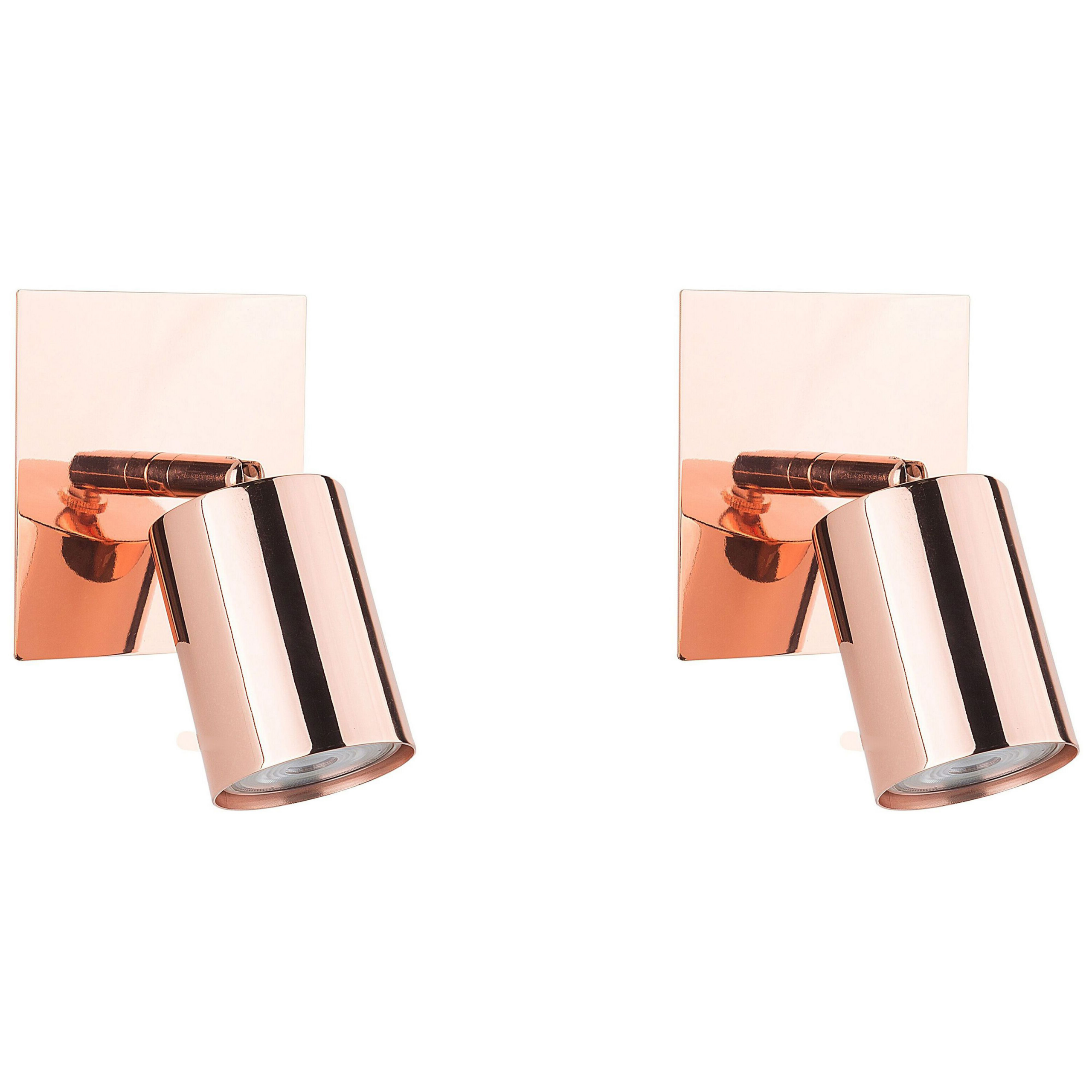 Sæt af 2 spotlight-lamper TIGRIS Justerbar Metal Kobber