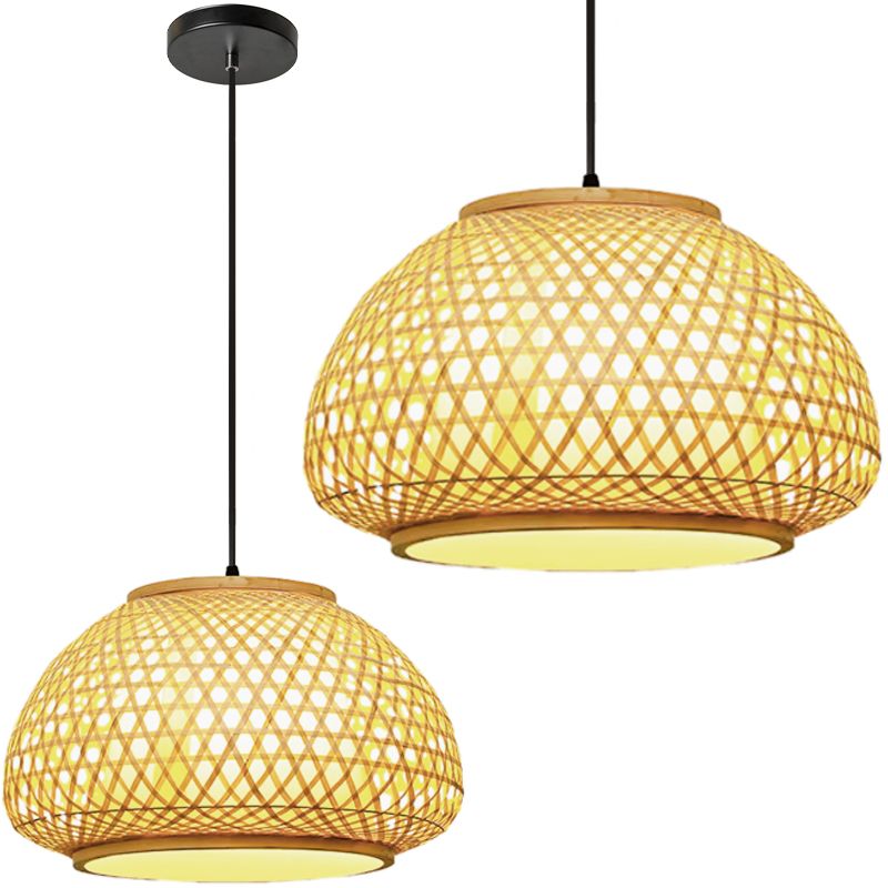 TOOLIGHT hængende loftlampe APP1649-1CP BOHO 48CM Beige 48x48x26cm
