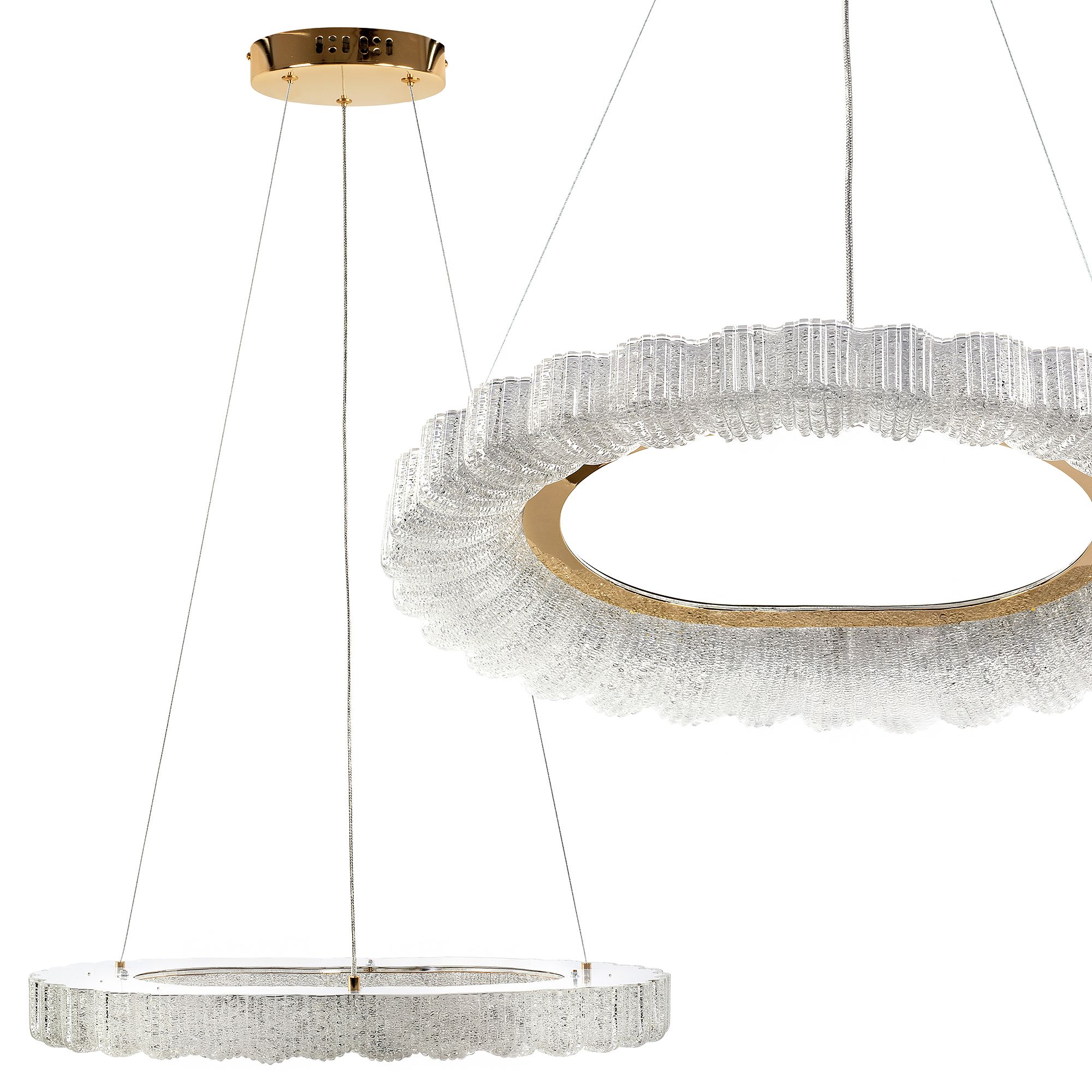 TOOLIGHT hængende loftlampe MS019-CP 60CM LED Rosaguld 60x60x5,5cm
