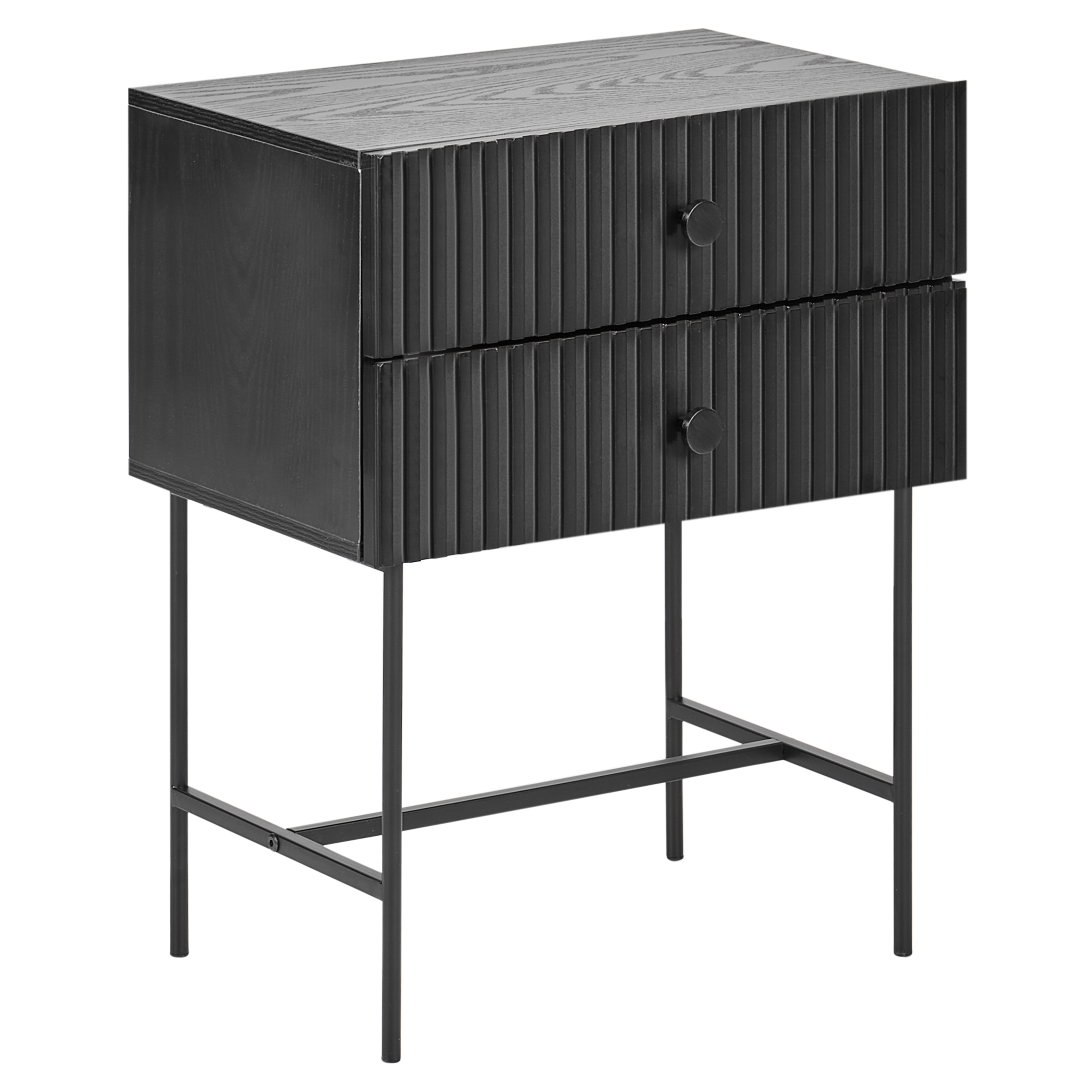 Natbord med 2 skuffer COVENTRY Sort