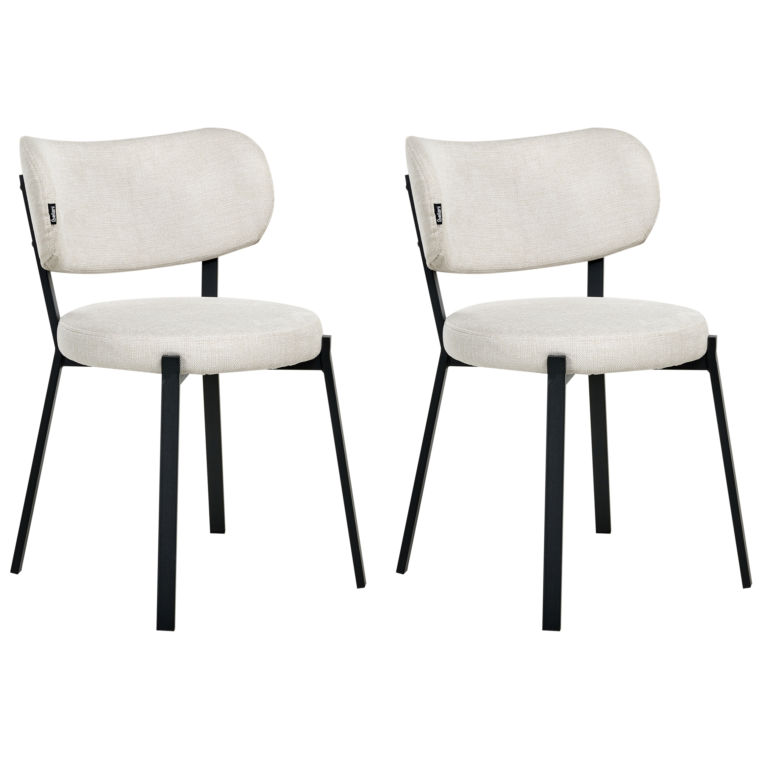 Sæt med 2 spisebordsstole BRONTE Lys Beige