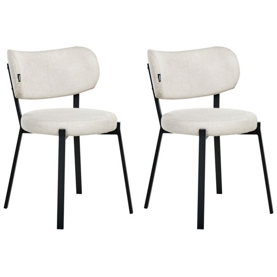 Sæt med 2 spisebordsstole BRONTE Lys Beige