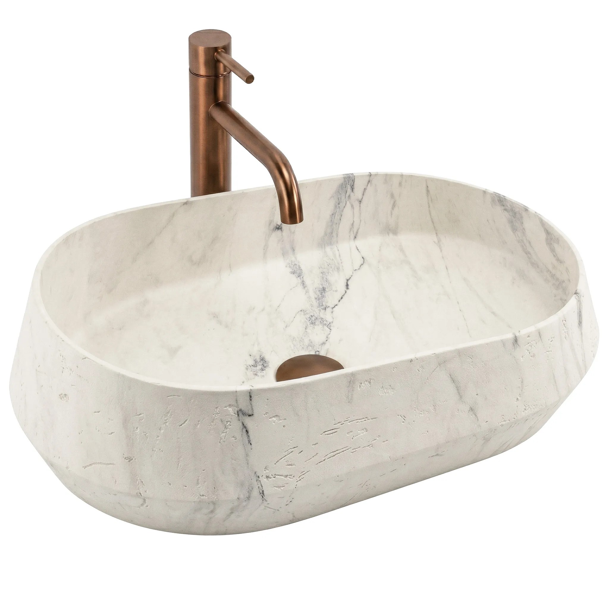 REA bordmonteret håndvask Zoe Marlo Beige, 59x38x17cm