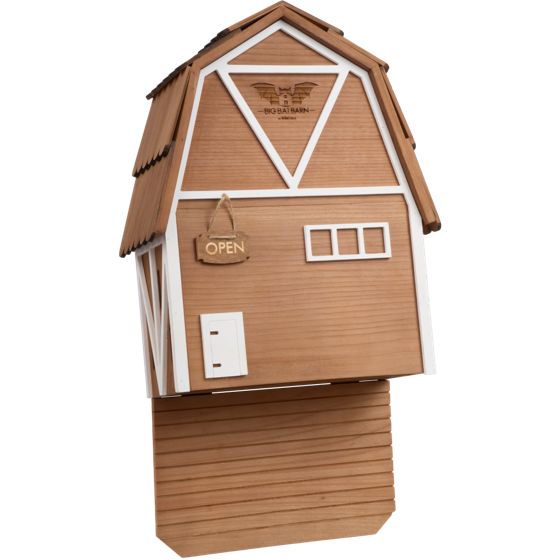 WildYard® Big Bat Barn flagermuskasse – 3 kamre, op til 150 flagermus, brun cedertræ, ventileret, ru landingsflade, vægmontering