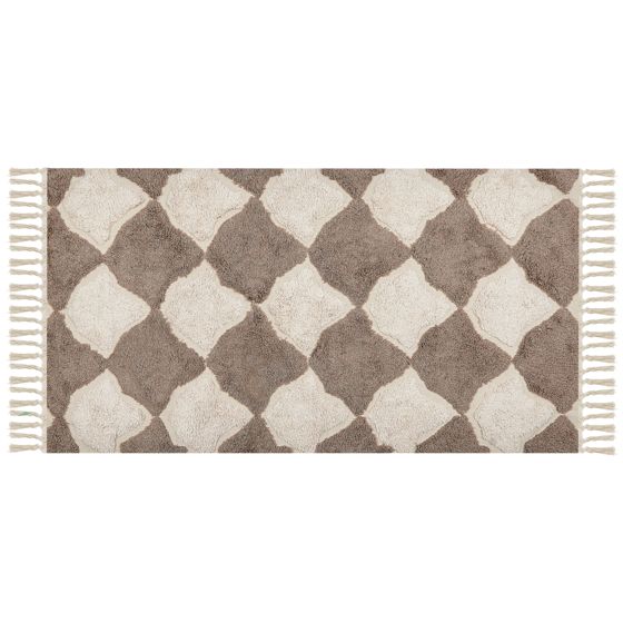 Gulvtæppe SINOP Beige 80 x 150 cm Bomuld