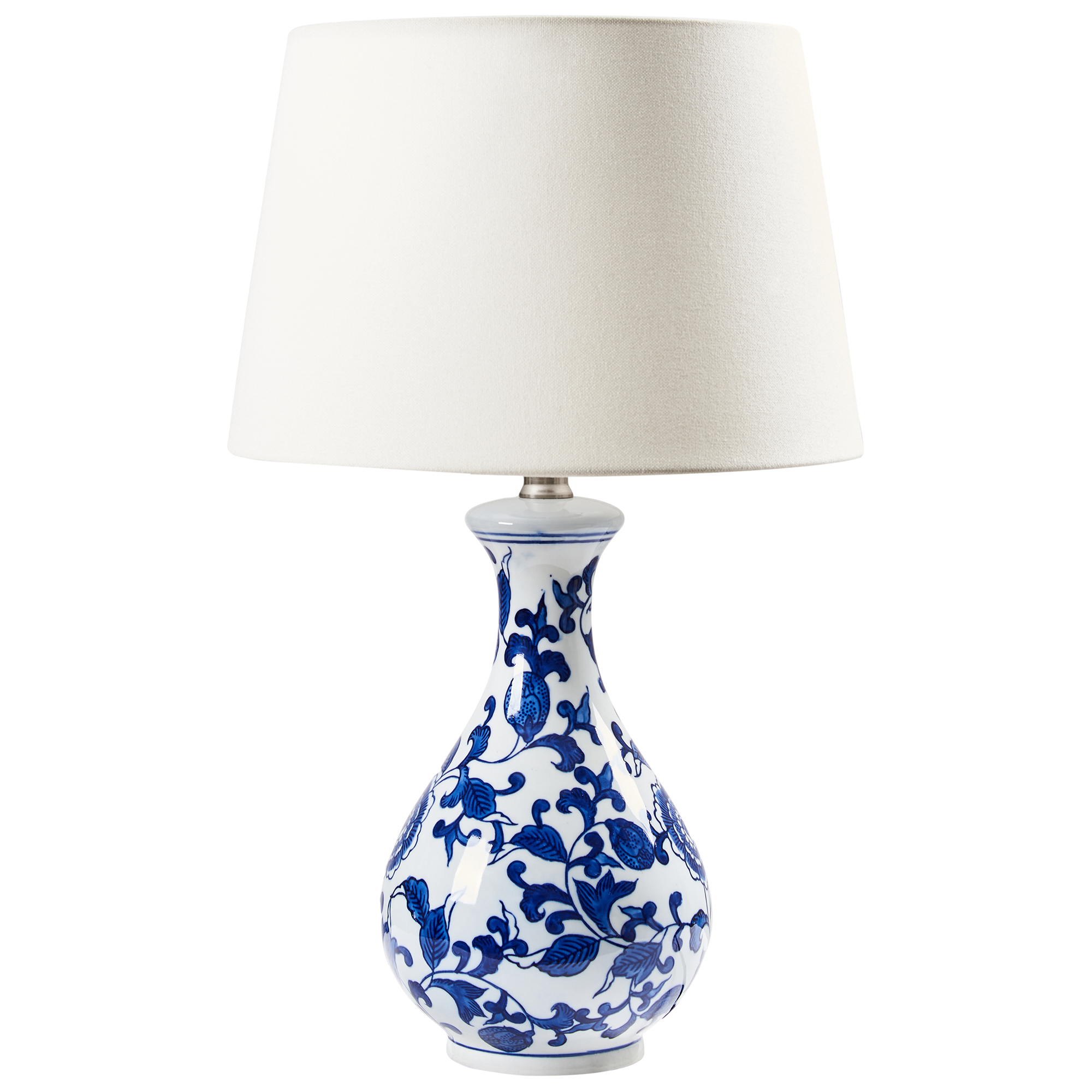 Bordlampe CARMEN Porcelæn Hvid/blå