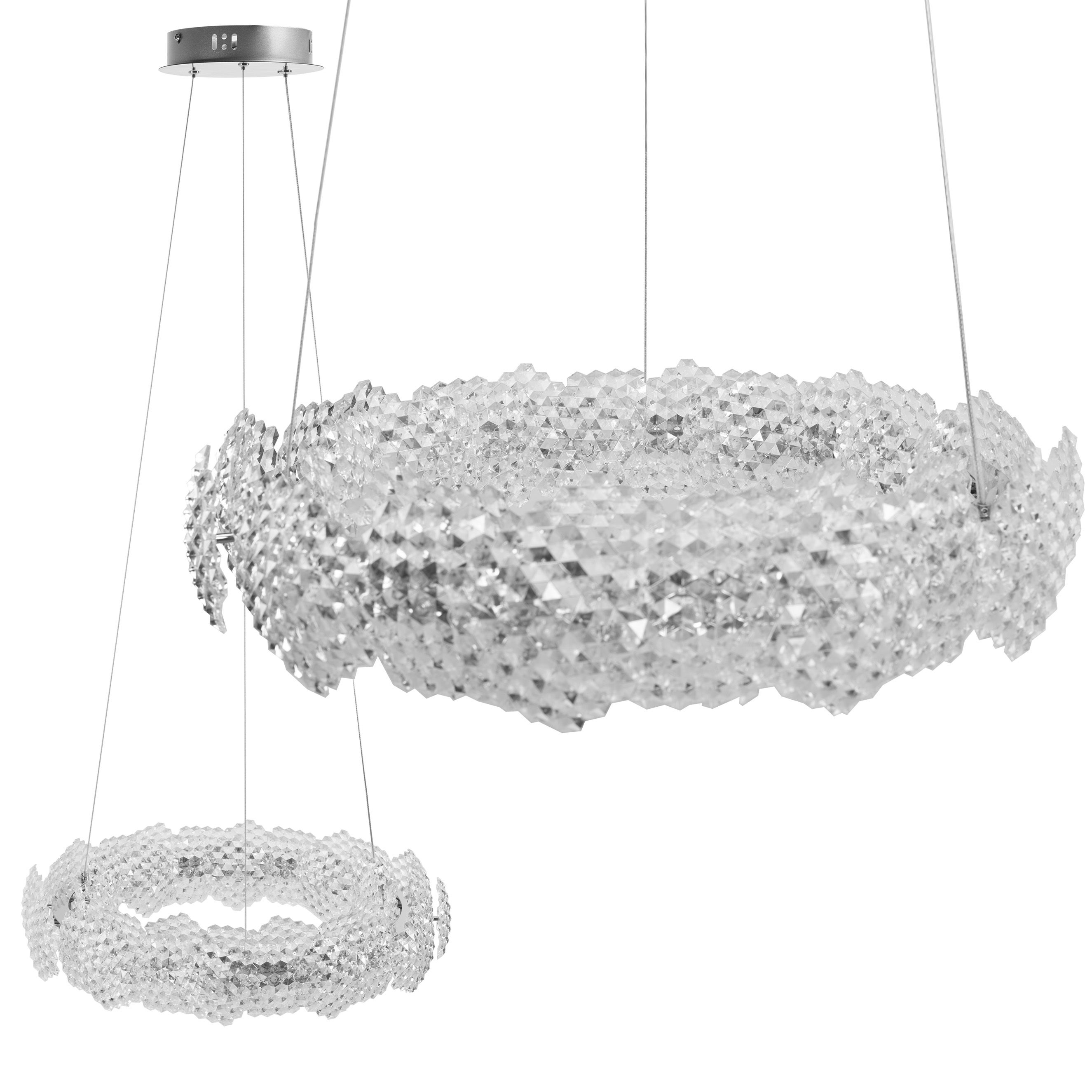 TOOLIGHT hængende loftlampe MS017-CP 57CM LED Krom 57x57x90cm