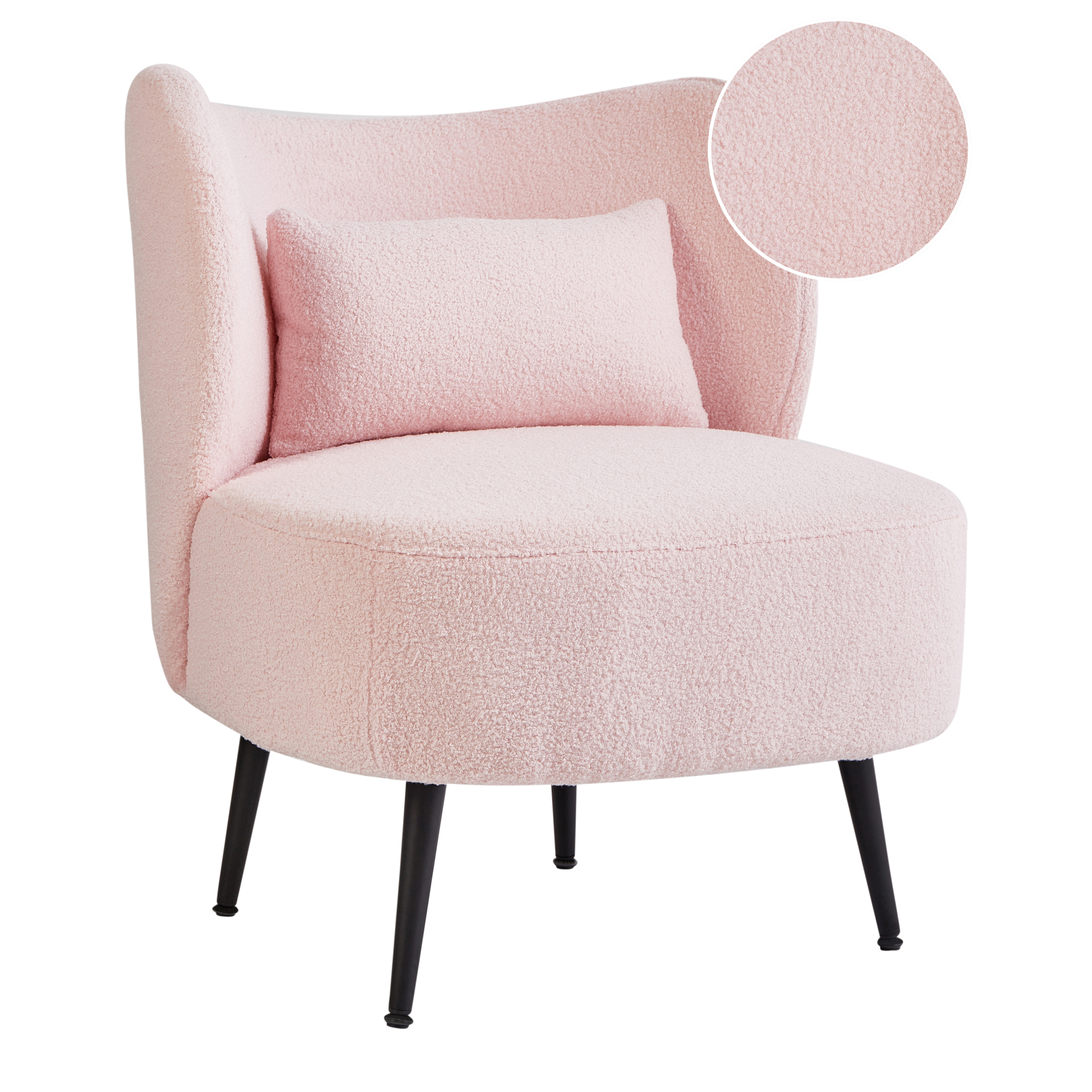 Lænestol OTSBY Boucle Pastellrosa