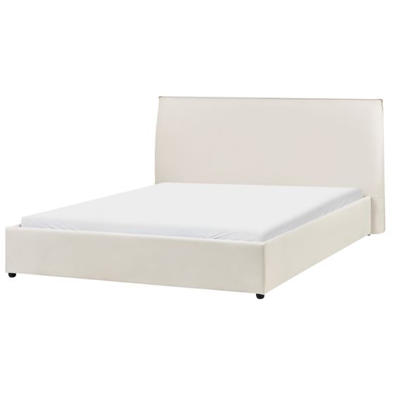 Vandseng Velour LAVAUR 160 x 200 cm Cremehvid
