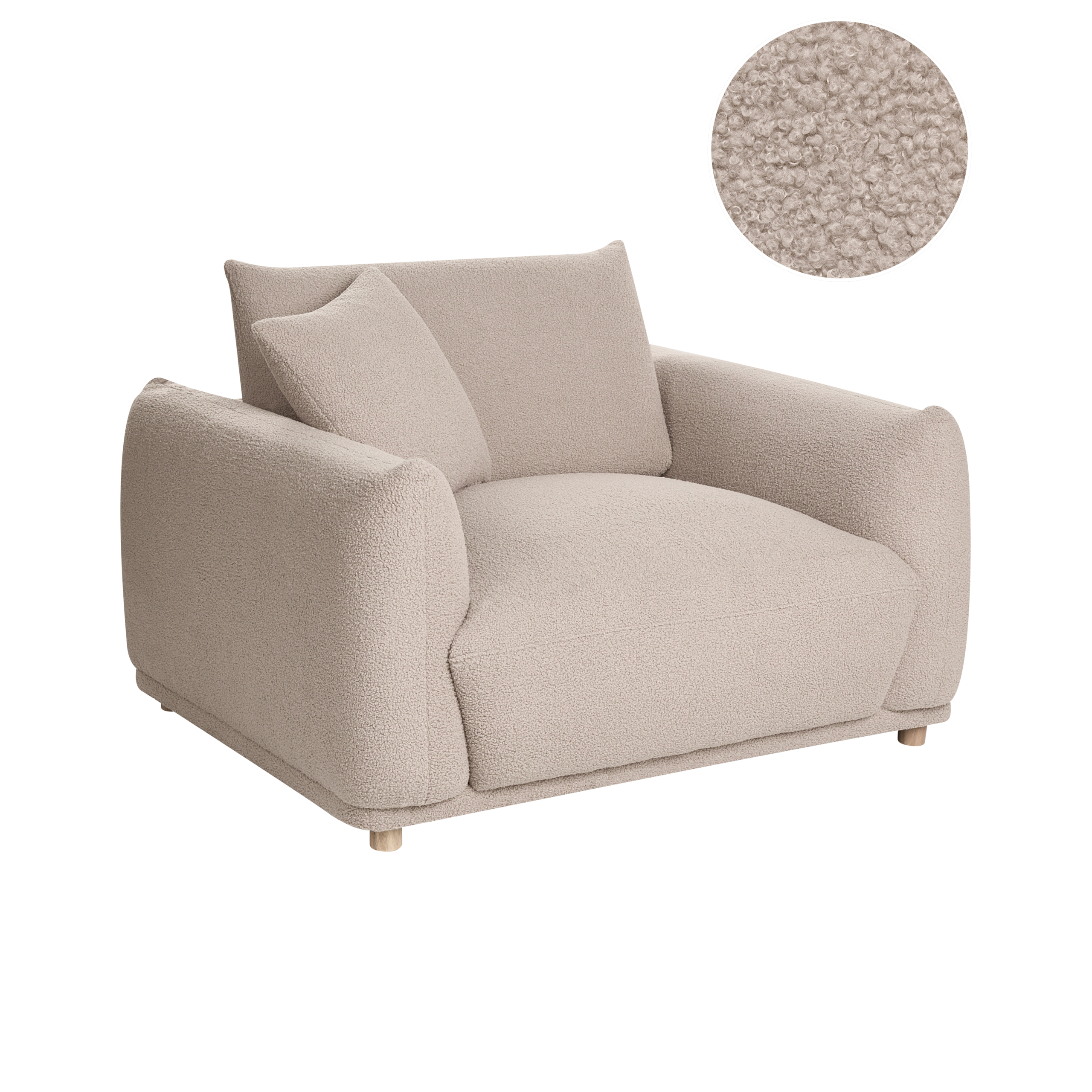 Lænestol JUBEK Boucle Beige