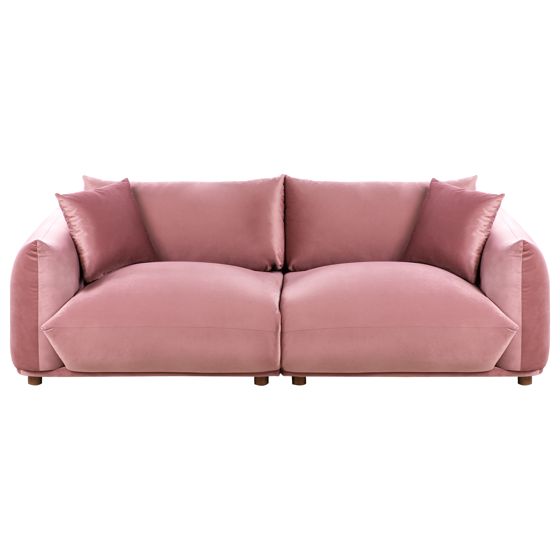 Sofa 3 personers LUVOS Velour Lyserød