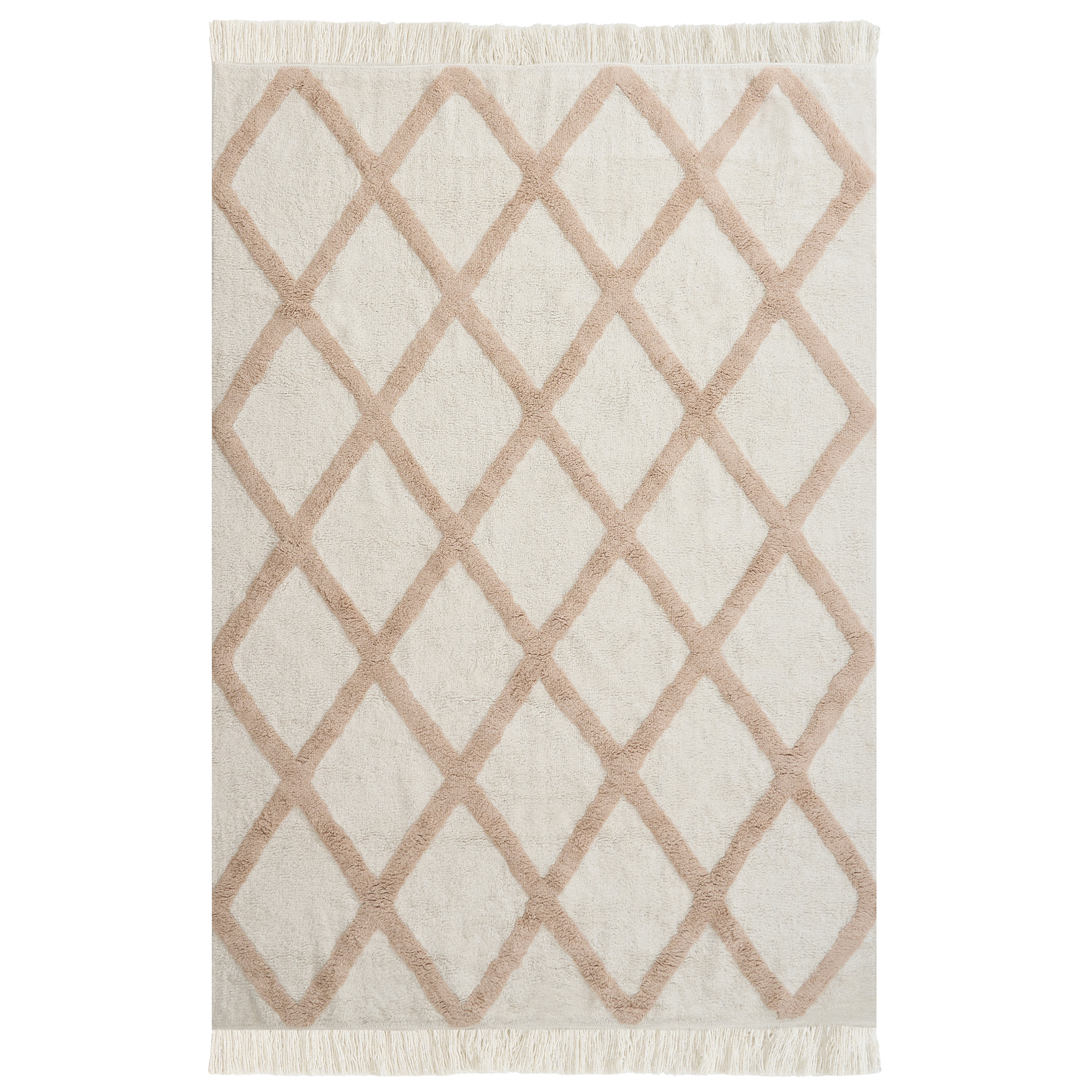 Børnetæppe PUNSARI Lys Beige 140 x 200 cm Bomuld