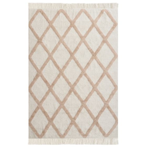 Børnetæppe PUNSARI Lys Beige 140 x 200 cm Bomuld
