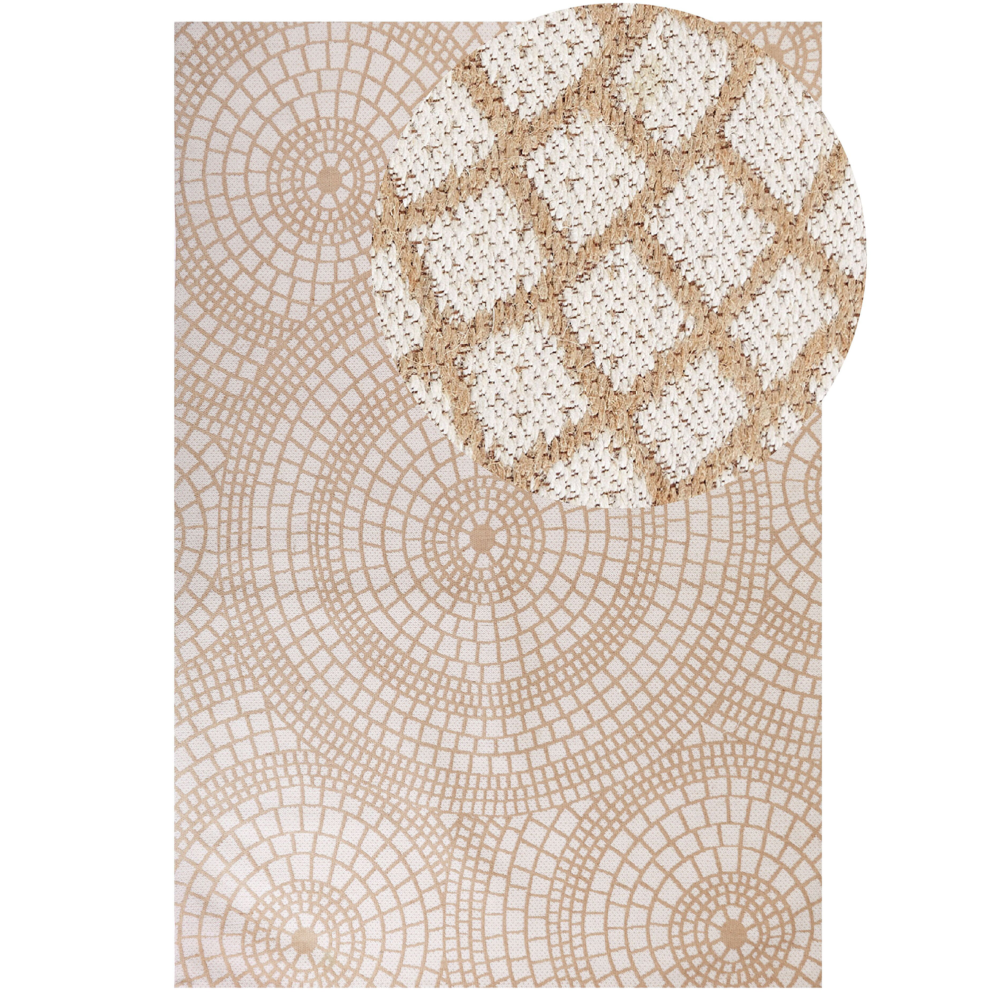 Gulvtæppe ARIBA Hvid Beige 200 x 300 cm Jute