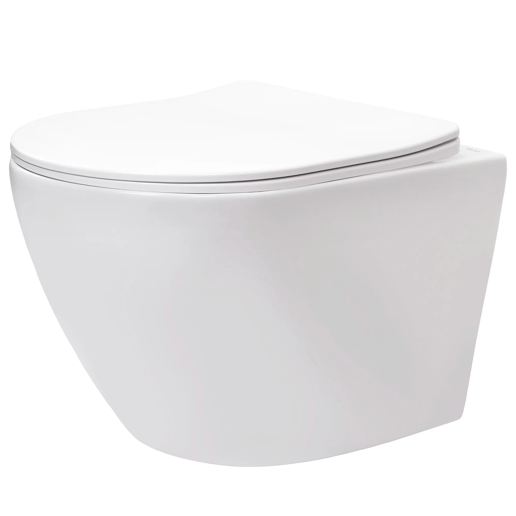 REA væghængt toilet Carlo lux rimless Hvid, 49,5x37x18cm