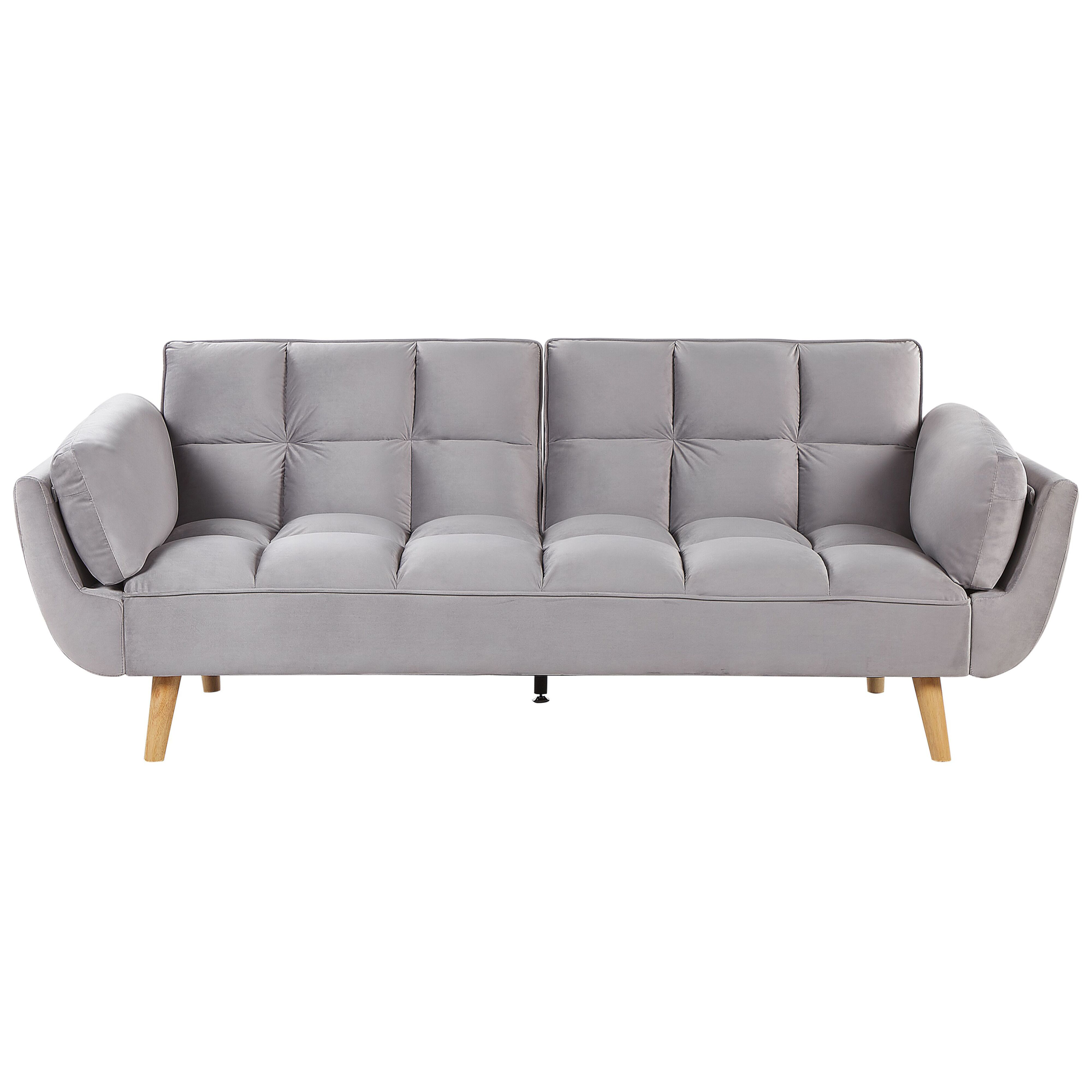 Sovesofa 3 personers ASBY Velour Lysegrå