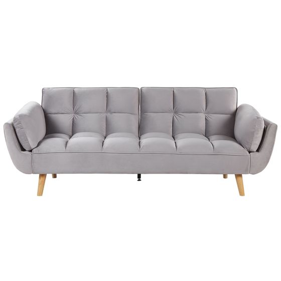 Sovesofa 3 personers ASBY Velour Lysegrå