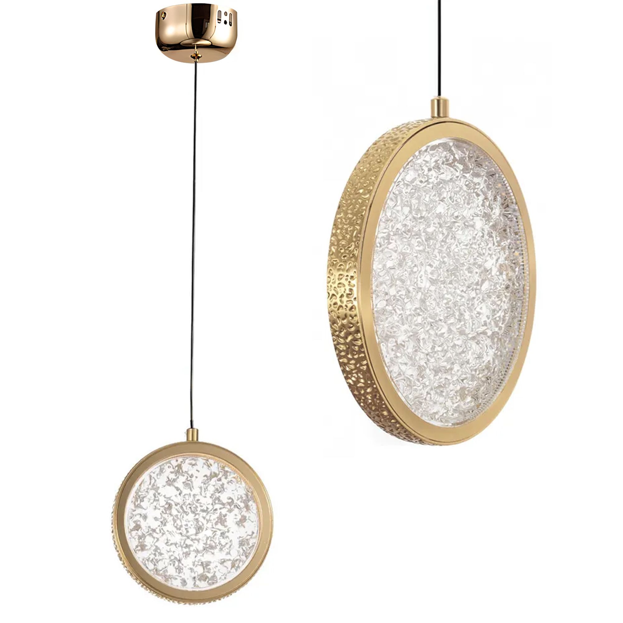 TOOLIGHT hængende loftlampe LHJ100-1CP LED Guld 2x20x20cm