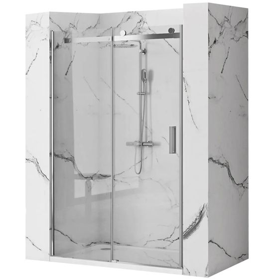 REA brusedør NIXON-2 120 Venstre Krom, 1,4x119,5x190cm