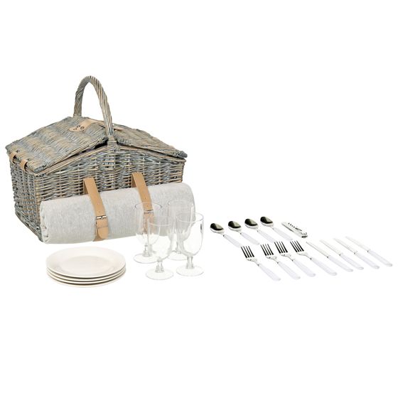 Picnic-kurv CANELE Flet Brun