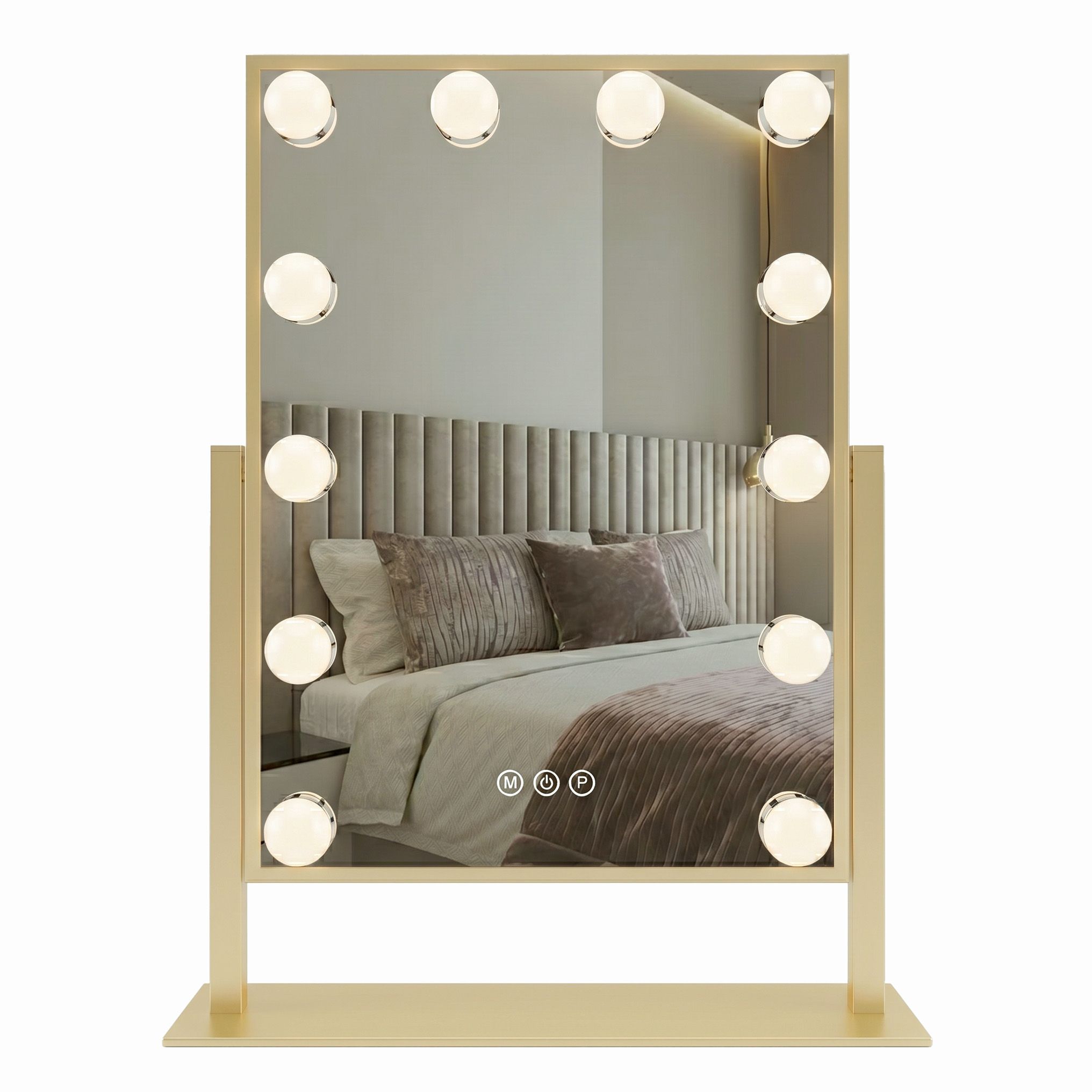 REA spejl Style 40x30 LED Guld 12x30x47,5cm