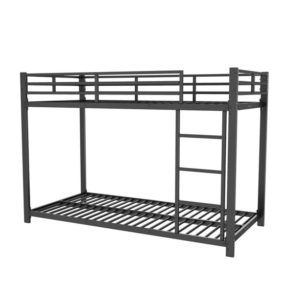 Køjeseng 90 x 200 cm, Sort Metal