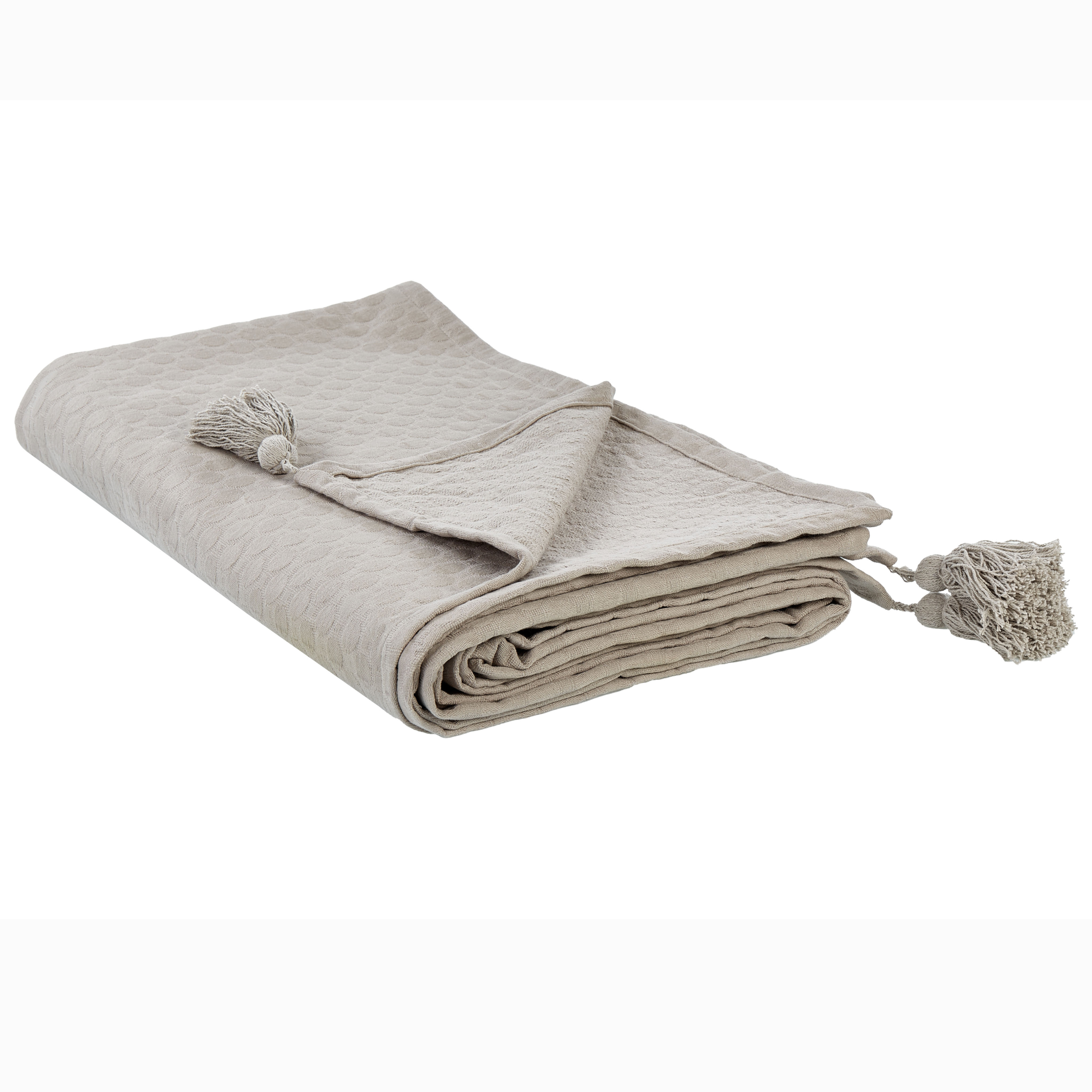 Sengetæppe LINDULA Bomuld 200 x 220 cm Brungrå